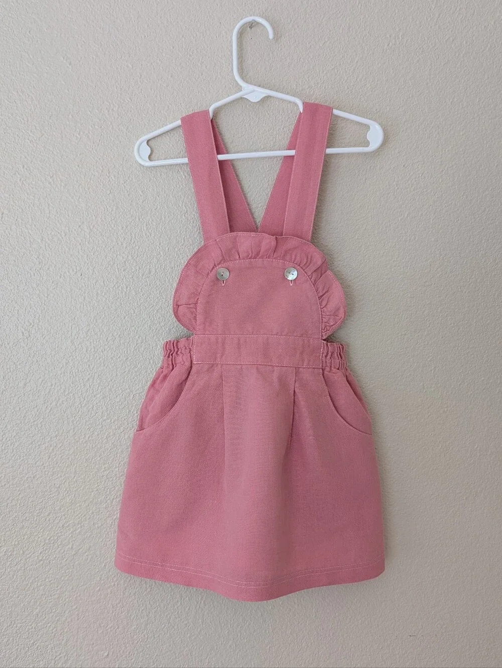 Amaia London | Pink Girls' Suspender Pinafore Dress